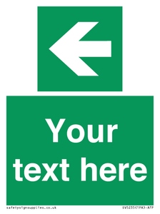 Custom Arrow Left Sign